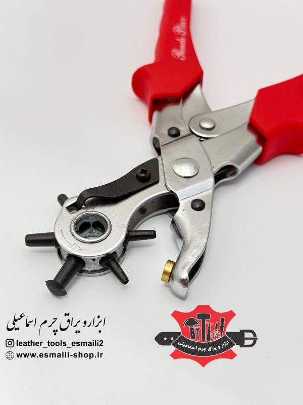 دستگاه سوراخ کن و پانچ فلکه ای چرم و کمربند دو جک