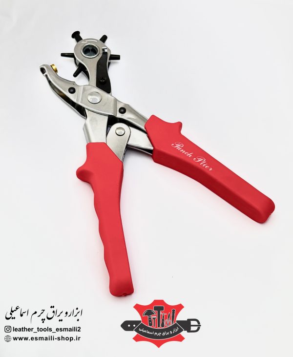 دستگاه سوراخ کن و پانچ فلکه ای چرم و کمربند دو جک